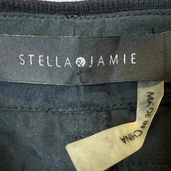 NWT Stella & Jamie Wide Leg Flare Black Trouser Size L - Picture 5 of 8